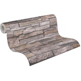 A.S. Création Tapete Steinoptik Grau Braun Beige Terra 388133 - Vliestapete Stein - 10,05 m x 0,53 m - Made in Germany