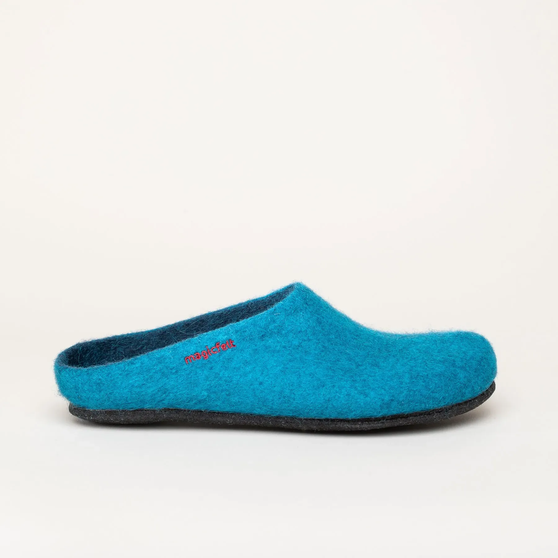 Magicfelt AN 709 Filzpantoffel | Damen Filz-Hausschuh | Farbe petrol | Pantoffel in Größe 36 - petrol - 36