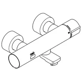 KWC AR Wandbatterie, F5, elek., Thermostat, Schwenkausl., 145 mm, f. C-Modul, Batt.,