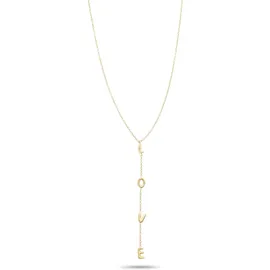 Echtzeit Y-Kette Love Letters gold/Edelstahl