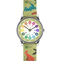Cander Berlin MNA 1230 D Kinderarmbanduhr Kinderuhr Armbanduhr Junge Mädchen Dinosaurier Lernuhr wasserdicht