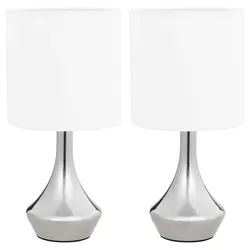 vidaXL Tischlampen 2 Stk. Touch-Sensor Weiß E14