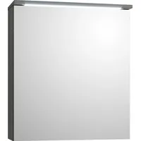 Möbelando Badezimmerspiegelschrank >Two< LED, Steckdose, titan-grau / weiß -