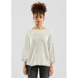 QS Pullover in Glitzeroptik Beige M