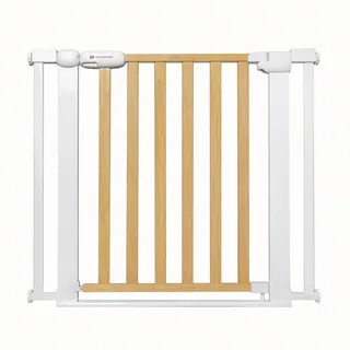 Kinderkraft Lock&GO Treppenschutzgitter Ohne Bohren, Türschutzgitter, Kinderschutzgitter, von 75 bis 103 cm, 90 Grad öffnen, doppelte Verriegelung, Holz