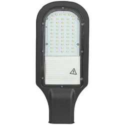 LED Strassenlampe Parkplatzbeleuchtung Außen Straßenlaterne 30 Watt LED Straßenleuchte für draußen, Aluminium schwarz, 30W 2350lm 6400K, LxBxH 30,2x13x6,6cm