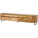 MASSIVMOEBEL24.DE Wien Lowboard 235 cm x 52 cm x 43 cm Beige Holz, Massivholz