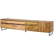 MASSIVMOEBEL24.DE Wien Lowboard 235 cm x 52 cm x 43 cm Beige Holz, Massivholz
