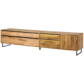 MASSIVMOEBEL24.DE Wien Lowboard 235 cm x 52 cm x 43 cm Beige Holz, Massivholz