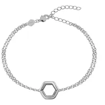 Breil Armband Doppelter Stahlarmreif für Damen Hexagonia TJ3509