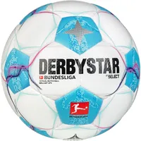 derbystar Bundesliga Brillant APS Fußball Spielball 2024/25 weiss/blau/pink 5