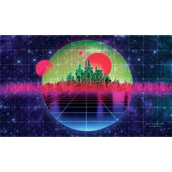 MTG - Retrowave Premium Playmat - Forest