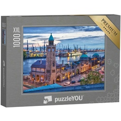 puzzleYOU Puzzle Puzzle 1000 Teile XXL „Hamburger Hafen, Deutschland“, 1000 Puzzleteile, puzzleYOU-Kollektionen Hamburg, Deutsche Städte