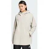 adidas ESSENTIALS RAIN PARKA Damen Beige XL