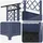 vidaXL Hochbeet mit Rankgitter und Dach 124,5 x 40 x 138 cm Grau