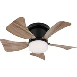 GLOBO Hines 40,6 cm Deckenventilator Schwarz