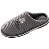FGUUTYM Indoor-Hausschuhe aus Baumwolle für Herren, leicht, mit Memory-Schaum und weichen Sohlen, Freizeitschuhe Schuhe Angebote Herren (Grey, 46) - 46 EU