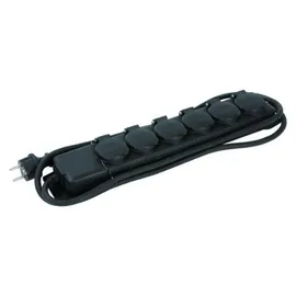 Brennenstuhl Steckdosenverteiler IP44 6-fach schwarz 2m H07RN-F 3G1,5
