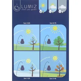 lumiz Lampion Solarlampe Tulip 20 Fiore Grey Blue graublau Ø 20 cm - Tyvek®