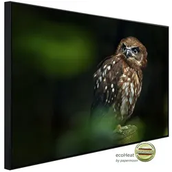 papermoon Infrarotheizung »EcoHeat - Brown Wood Owl«, Matt-Effekt - bunt