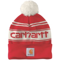 Carhartt Knit Cuffed Logo Beanie, rot