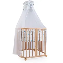 Waldin Babybett Kinderbett 7in1 mit Matratze,