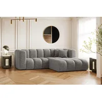 Kaiser Möbel Ecksofa L-form Sofa Grand Modular Stoff Haga und Salvador, Große Auswahl an Farben, moderner Stil, modular grau