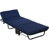 Homcom Gästebett klappbar 2-in-1 Schlafsofa mit Rollen 184 x 65 x 26 cm(LxBxH)