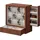 Songmics Uhrenbox für 12 Uhren mit Fenster Massivholzfurnier KaffeeBraun