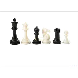 Philos-Spiele Nerva,KH 95 mm,Schachfiguren Kunststoff schwarz/weiß, gewichtet, im Polybeutel 2010