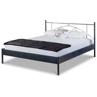 BedBox Metallbett Lena, elegantes Metallbett ein wahrer Designklassiker, stabil und langlebig, pulverbeschichtet schwarz 200 cm x 200 cm