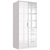 WIMEX Kleiderschrank »Clack«, Weiß, Weiß Hochglanz, - 91x199x58 cm