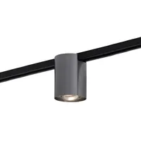 QAZQA Moderner 1-phasiger Schienenstrahler Gunmetal - Iconic Rondoo Up