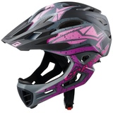 Cratoni Fahrradhelm C-Maniac Pro Fahrradhelme, Schwarz/Pink/Lila Matt, M/L