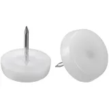 20Stk. Möbelfüße Nagel Stuhl Tischbein Schutz Pad Plastik 20mmx5mm Flach