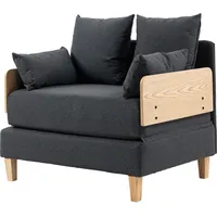 [en.casa] 1-Sitzer-Schlafsofa Seinlus 81x88x68 cm Dunkelgrau