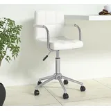 vidaXL Bürostuhl Drehbar Weiß Kunstleder