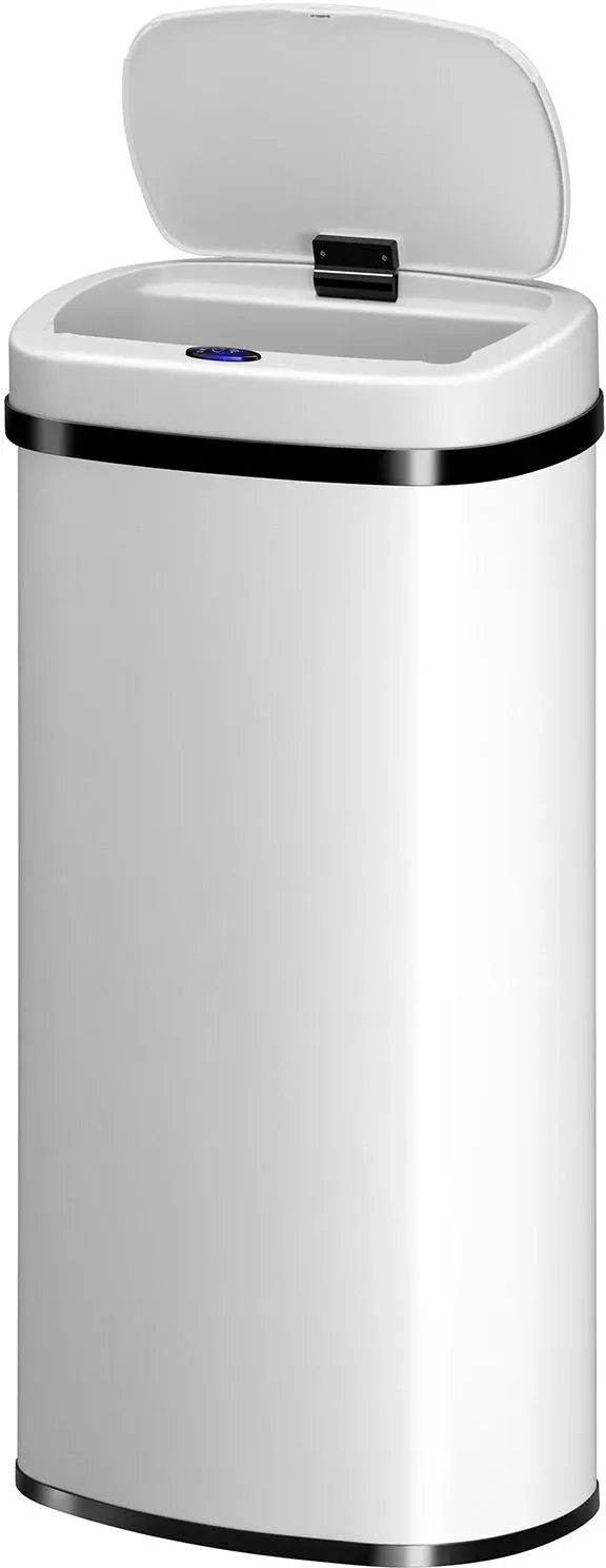 Rechteckiger Mülleimer mit Sensor - Weiß