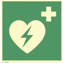 MOEDEL Defibrillator AED ISO7010 148x148mm 99568
