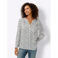 Heine Klassische Bluse Druckbluse schwarz 36
