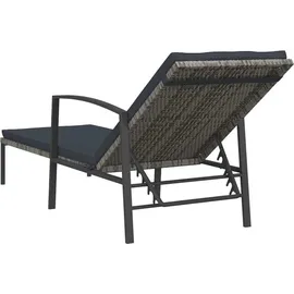 vidaXL Sonnenliege 117 x 56 x 34 cm Grau