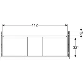 Geberit iCon Waschtischunterschrank 2 L, sa hgl/Gr. sa ma