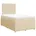 Boxspringbett mit Matratze Creme 120x190 cm Stoff