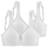 PETITE FLEUR T-Shirt-BH Damen 2xweiß Gr.75E