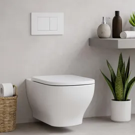 Stilform Drückerplatte Weiß Matt Kompatibel zu Geberit Duofix Sigma (up 320) oder Delta 2 Mengenspülung