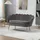 Homcom Sofa zwei-Sitzer, 2er couch, Grau 130 x 63 x 75 cm