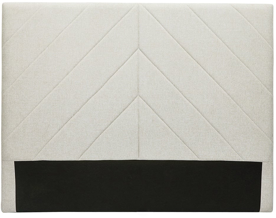 Tête de lit en tissu effet velours beige L160 cm AVAH