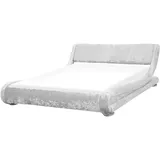 Wasserbett Samtstoff Silber 180 x 200 cm AVIGNON