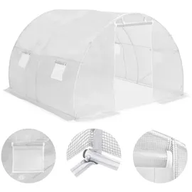 vidaXL Gewächshaus 3 x 3 x 2 m weiß