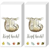 20 Taschentücher (2x 10) Gemütliche Faultiere | Tiere | Spruch